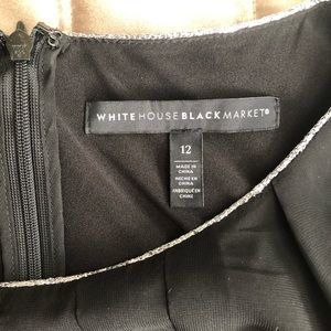 White House Black Market black pantsuit with delicate silver trim size 12